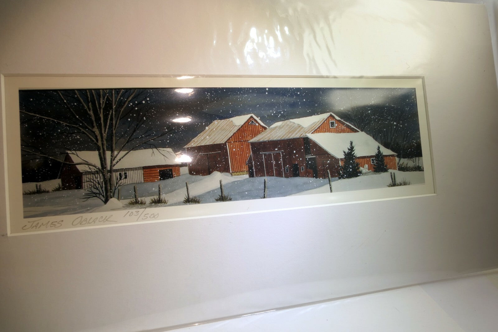 Giclee Print Brown County Artist James Oblack 103/500 Signed Limited edition