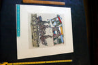 KNIGHT Flag Bearer HAND COLORED ENGRAVING large 21X24"