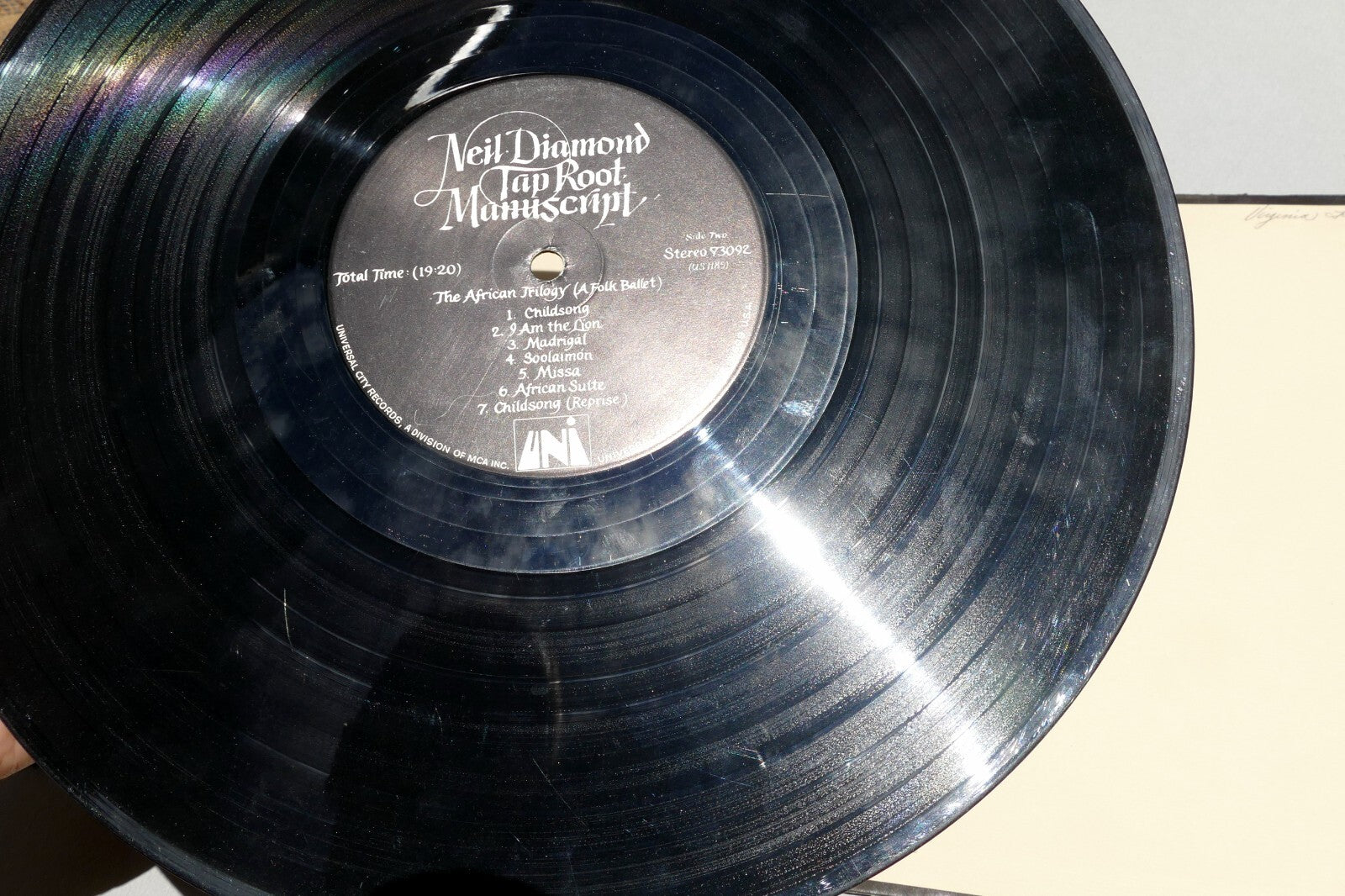Neil Diamond – Tap Root Manuscript - 1970 - UNI Records 93092 Vinyl LP