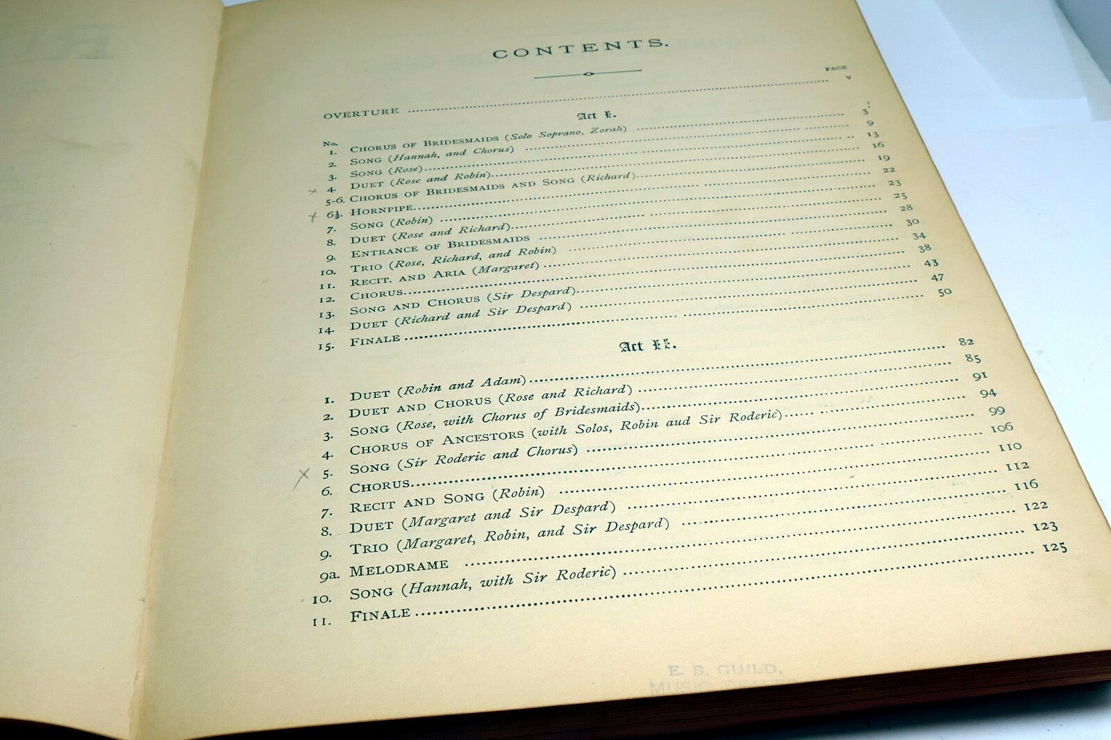 Ruddigore Opera Vocal Score by Gilbert & Sullivan sheet music 1887 Congress Libr