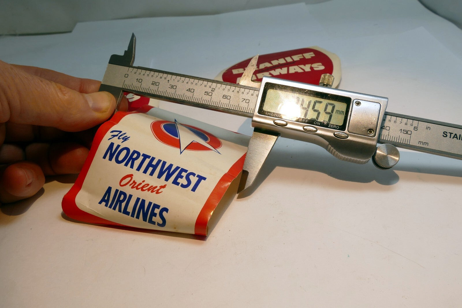 Braniff International Airways 1950s Sticker Decal & Northwest Orient Airlines