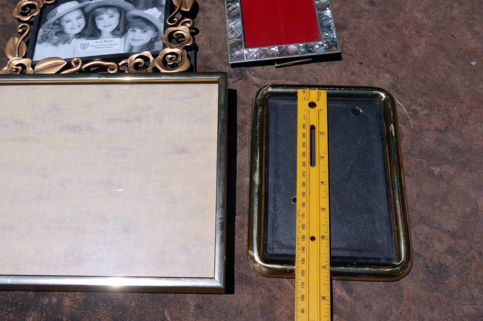 4X5  5X7 8X10"  Picture Photo Frame Metal gold tone with glass Pack of 4 mix lot