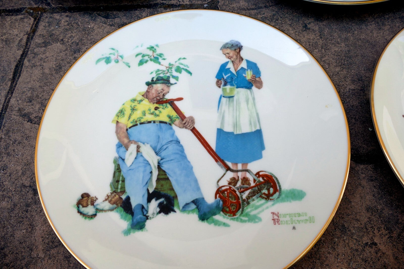 Set of 5 Norman Rockwell / Gorham Collector Plates; "Four Seasons" 1978