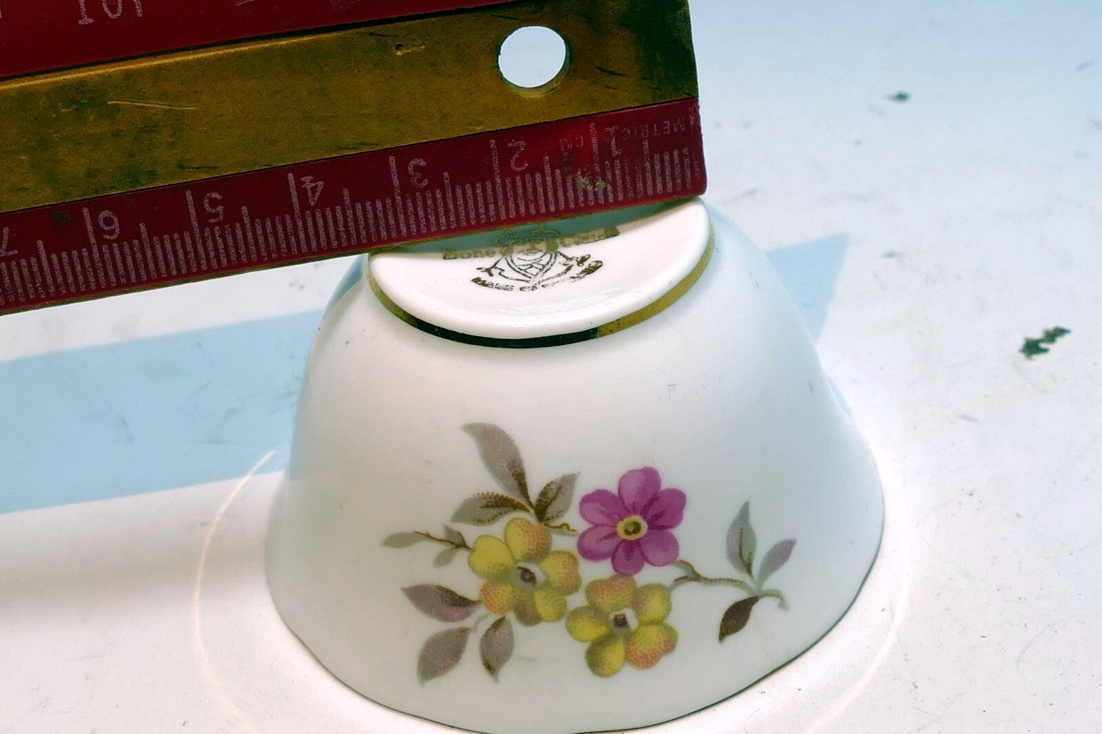 REGENCY ENGLISH BONE CHINA SUGAR BOWL Yellow and Pink