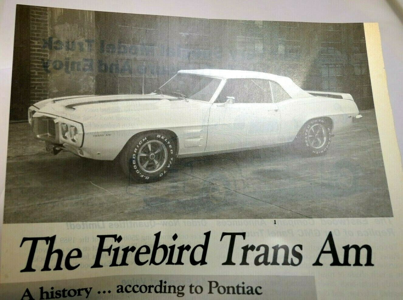 Pontiac firebird trans am cars & parts magazine clipping advertisement ad