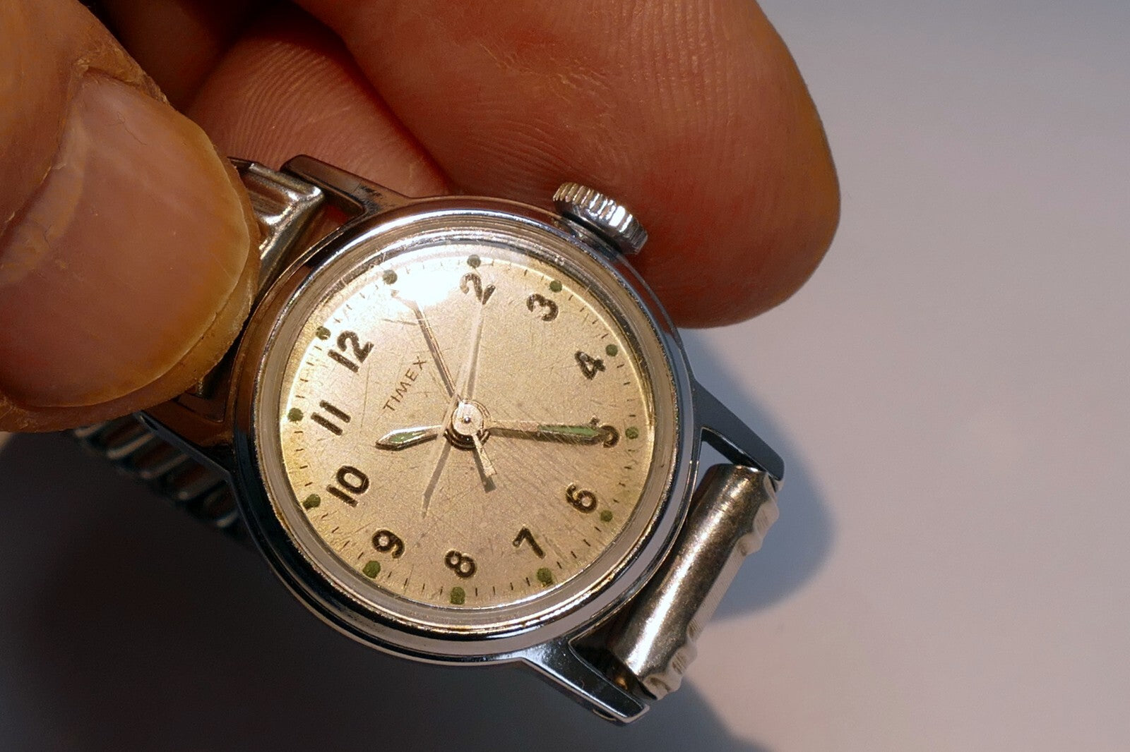 TIMEX LADIES WATCH WRISTWATCH Silver TONE - as found Untested  parts or repair