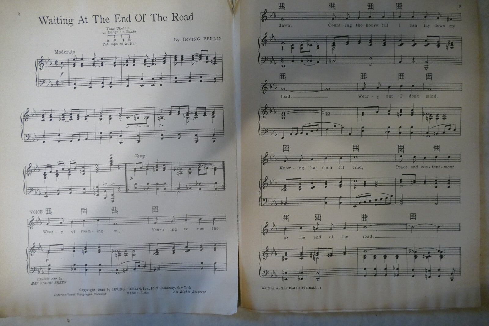 Waiting At The End Of The Road 1929, from "Hallelujah" musical, by Irving Berlin