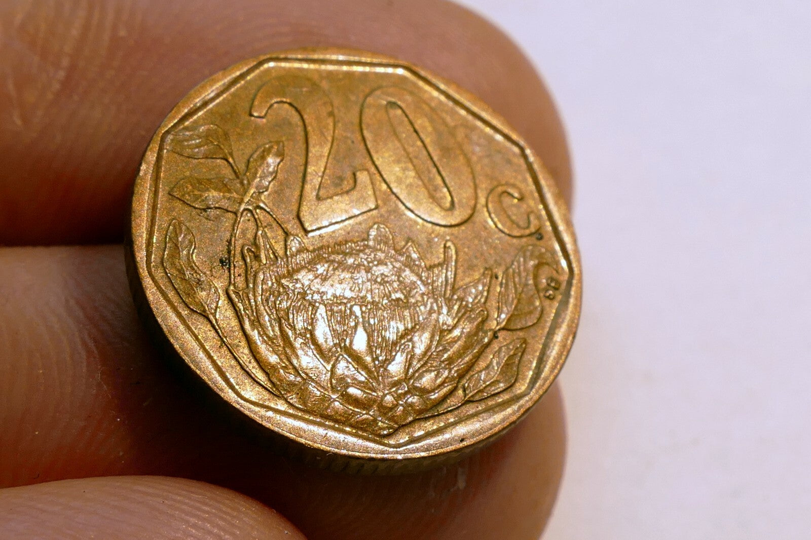 South Africa 20 Cents Tswana Legend - AFERIKA BORWA Coin 1996