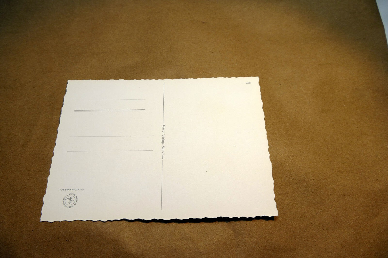 Adolf KORSCH VERLAG Postcard Munchen Girl Boy with Flowers - Unposted Art