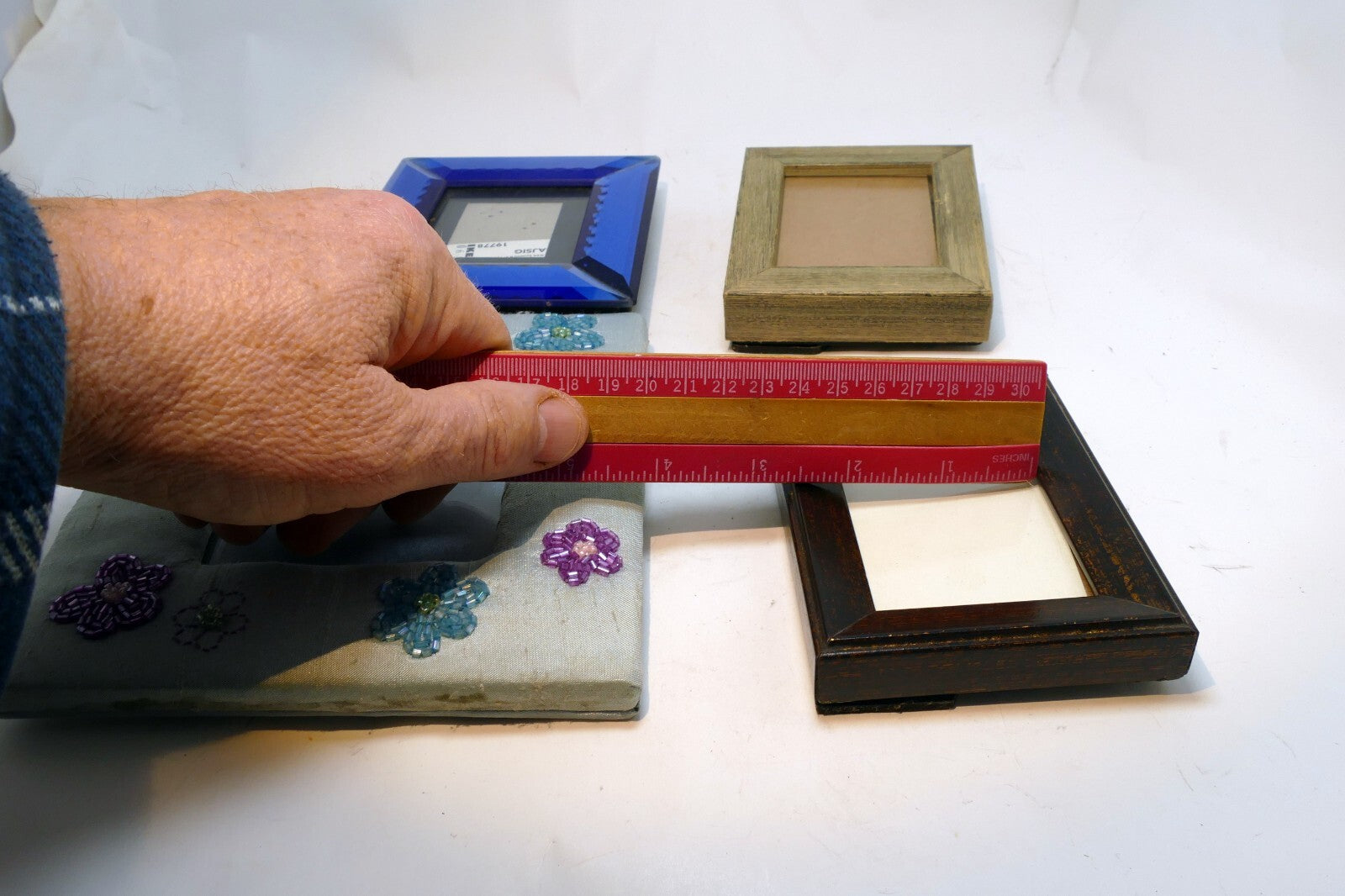 2X3" Picture Photo Frame Metal Wood with glass Pack Lot of 5