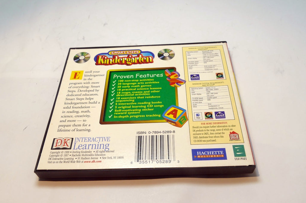 DK Smart Steps Kindergarten Pc Mac New Cd Rom for Windows 95 98