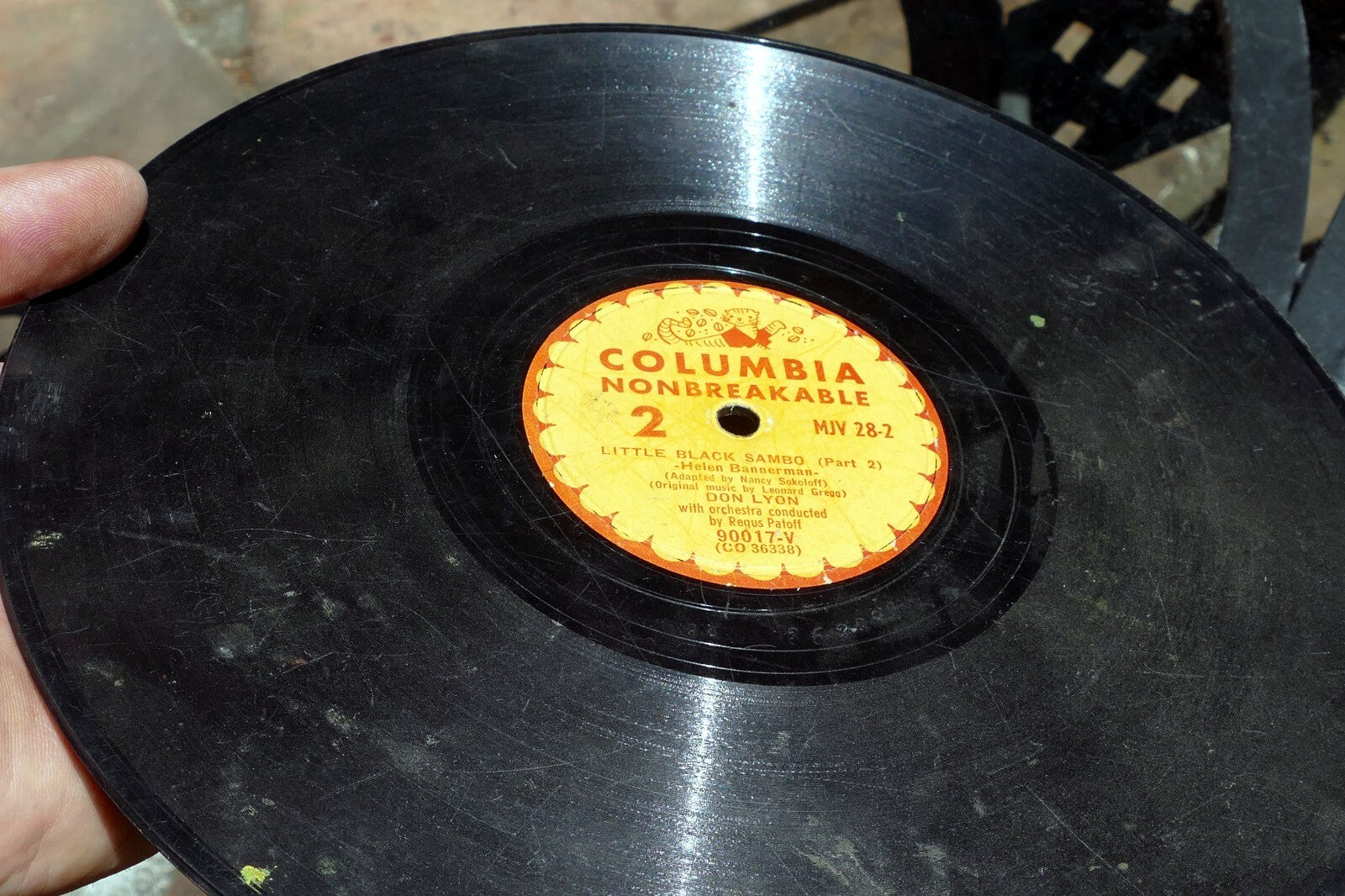 Little Sambo  Columbia Records mjv-28  78 rpm sides 2 and 3 90017-V