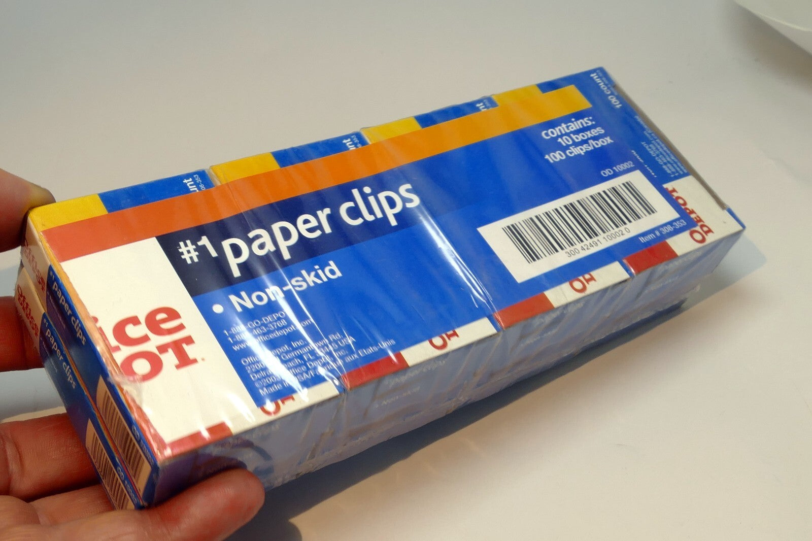 Office Depot Premium #1 Paper Clips 8X100 (8 Boxes of 100 Each)  Non-Skid
