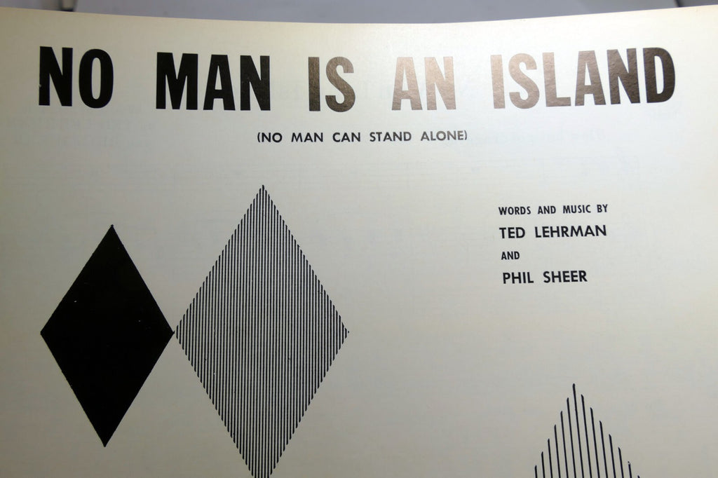 No man is an island by ted lehrman phil sheer 1954 sheet music