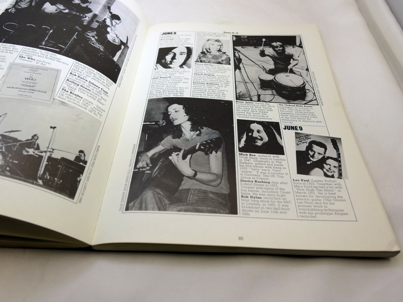 THE ILLUSTRATED ROCK ALMANAC by Pearce Marchbank & Barry Miles (1977)1st Edition