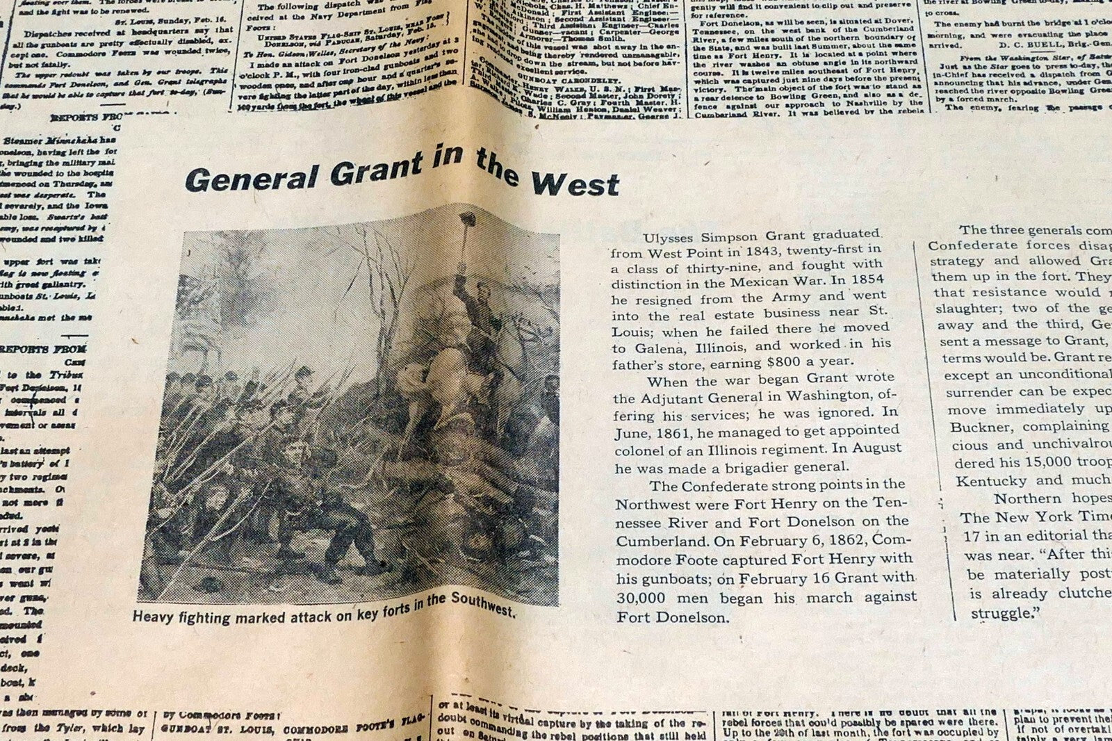 New York Times Febr. 17,  1862 Reprint Civil War Victories Kentucky & Tennessee