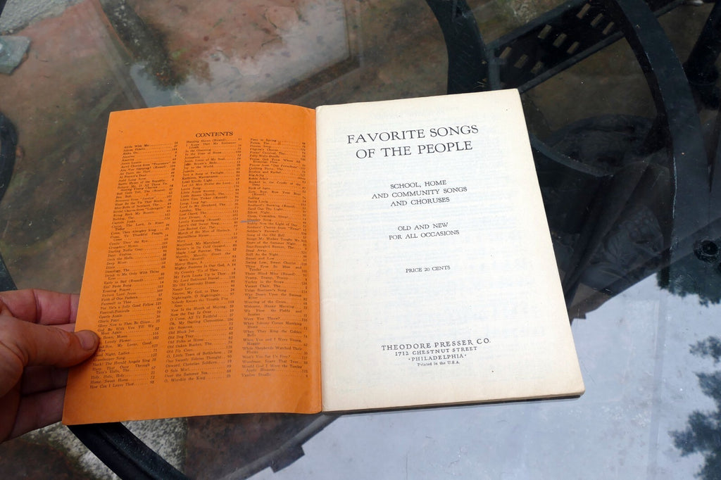 Sheet Music FAVORITE SONGS OF THE PEOPLE Vox Populi 1927 Theodore Presser Co