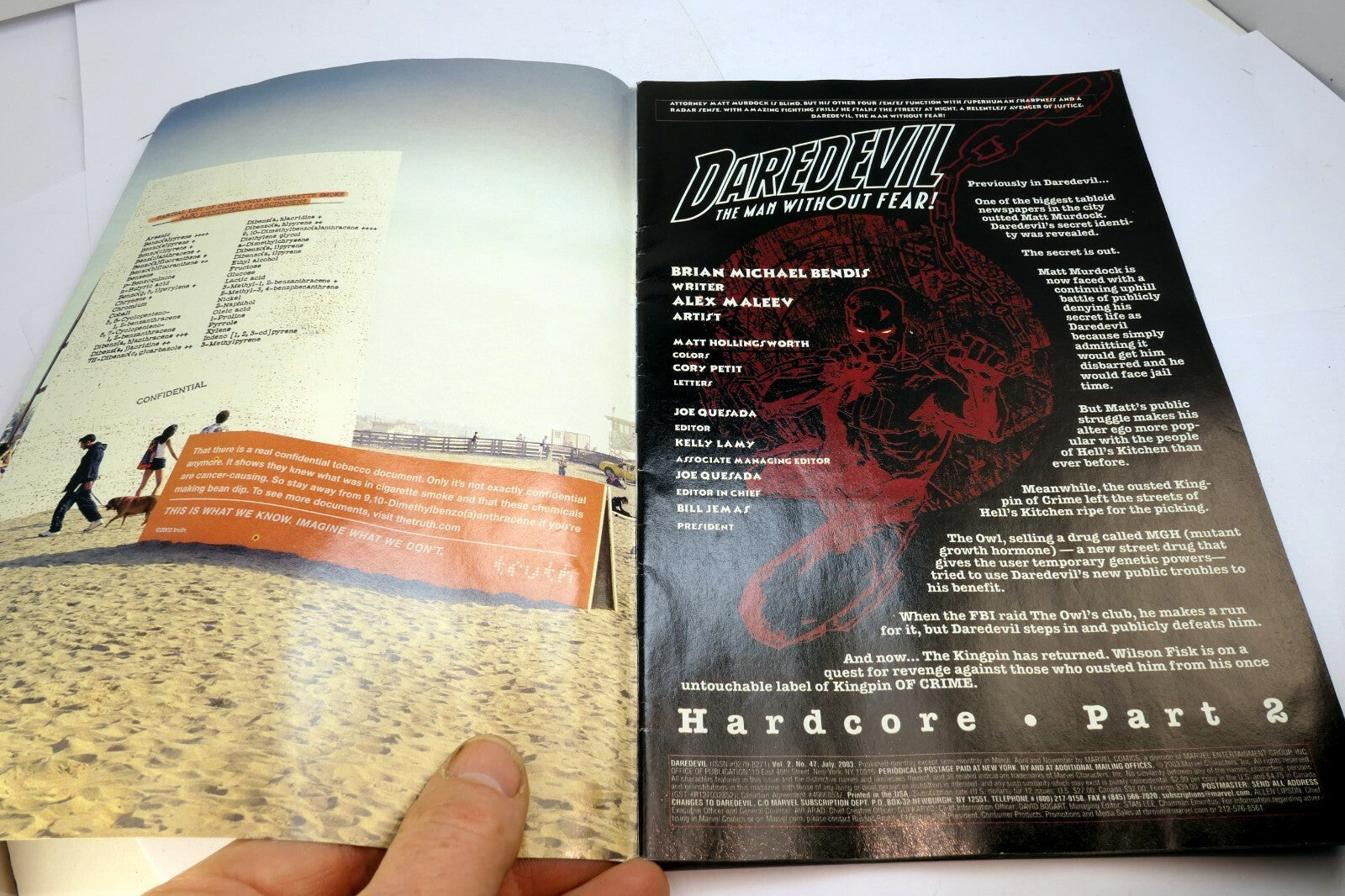 DAREDEVIL THE MAN WITHOUT FEAR no 47 Direct Edition  Hardcore 2