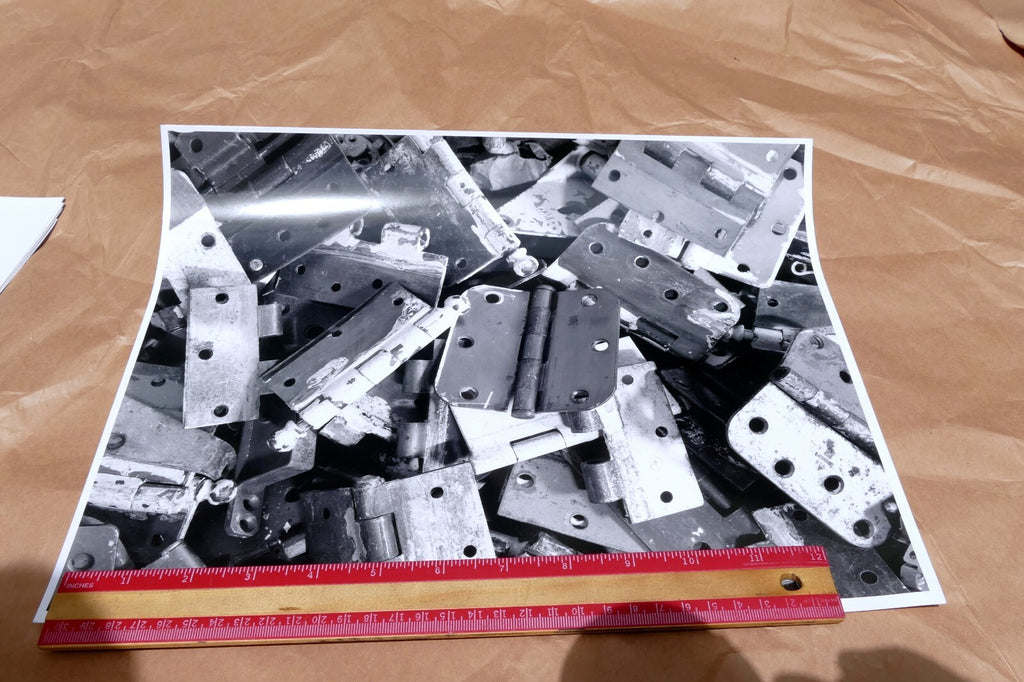 Old Cabinet Hinge  11X14" Black & white Picture Photo San Francisco USA
