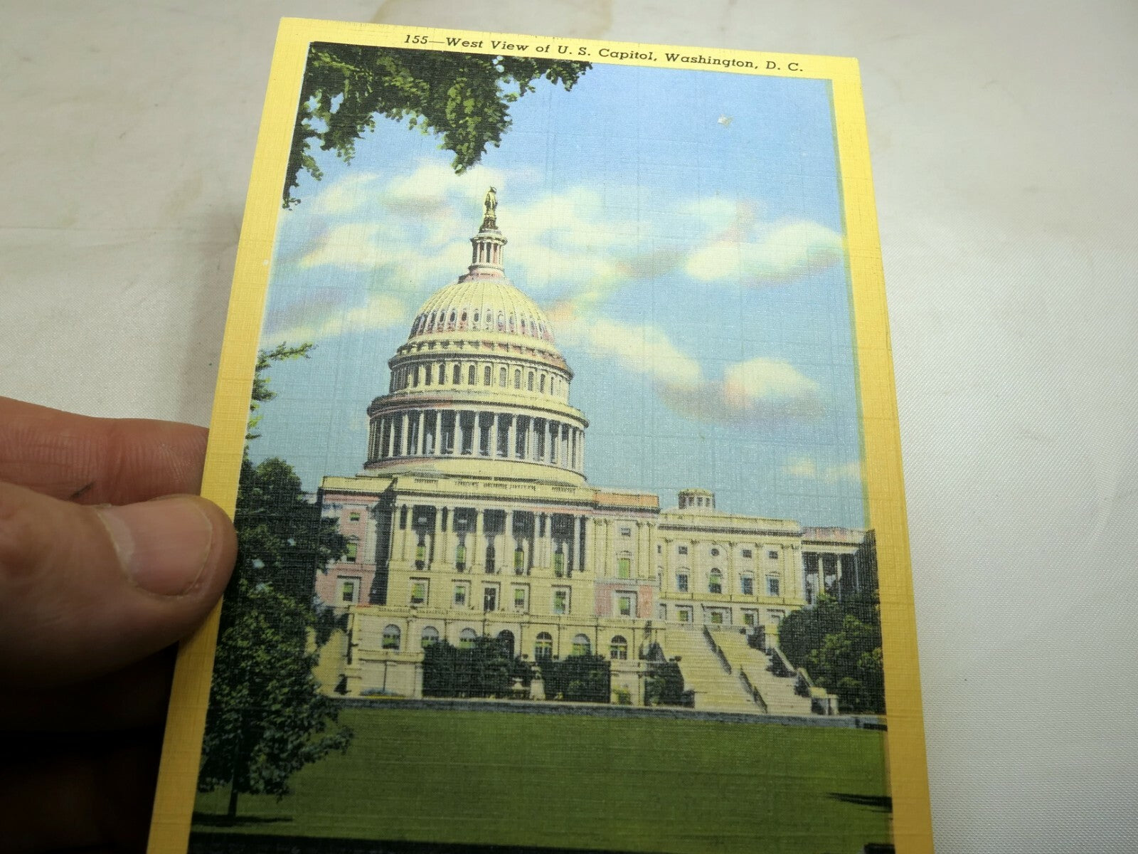 Post Card West View US Capitol Washington DC Linen 1940's 155