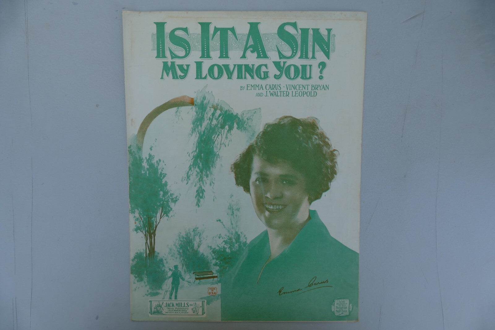 Is it a sin my loving you sheet music 1925 by emma carus vincent bryan and j. walter leopold