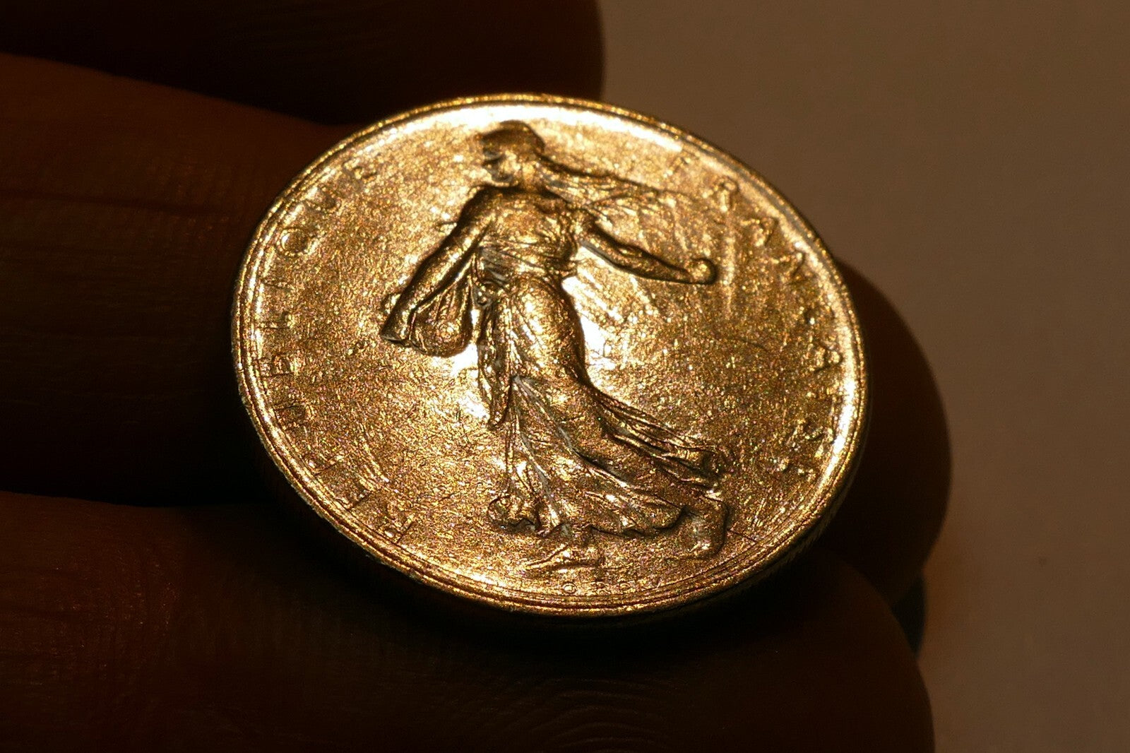 1971 France 1 Franc Coin   World  circulated used