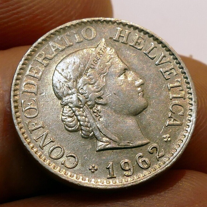 Coin switzerland 1962 10 rappen confoederatio helvetica