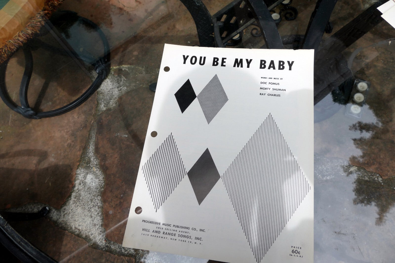 You Be My Baby Doc Pomus Shuman Ray Charles 1958 Sheet Music