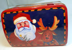 Greenbrier chocolates christmas eve tin empty container santa claus rudolph deer
