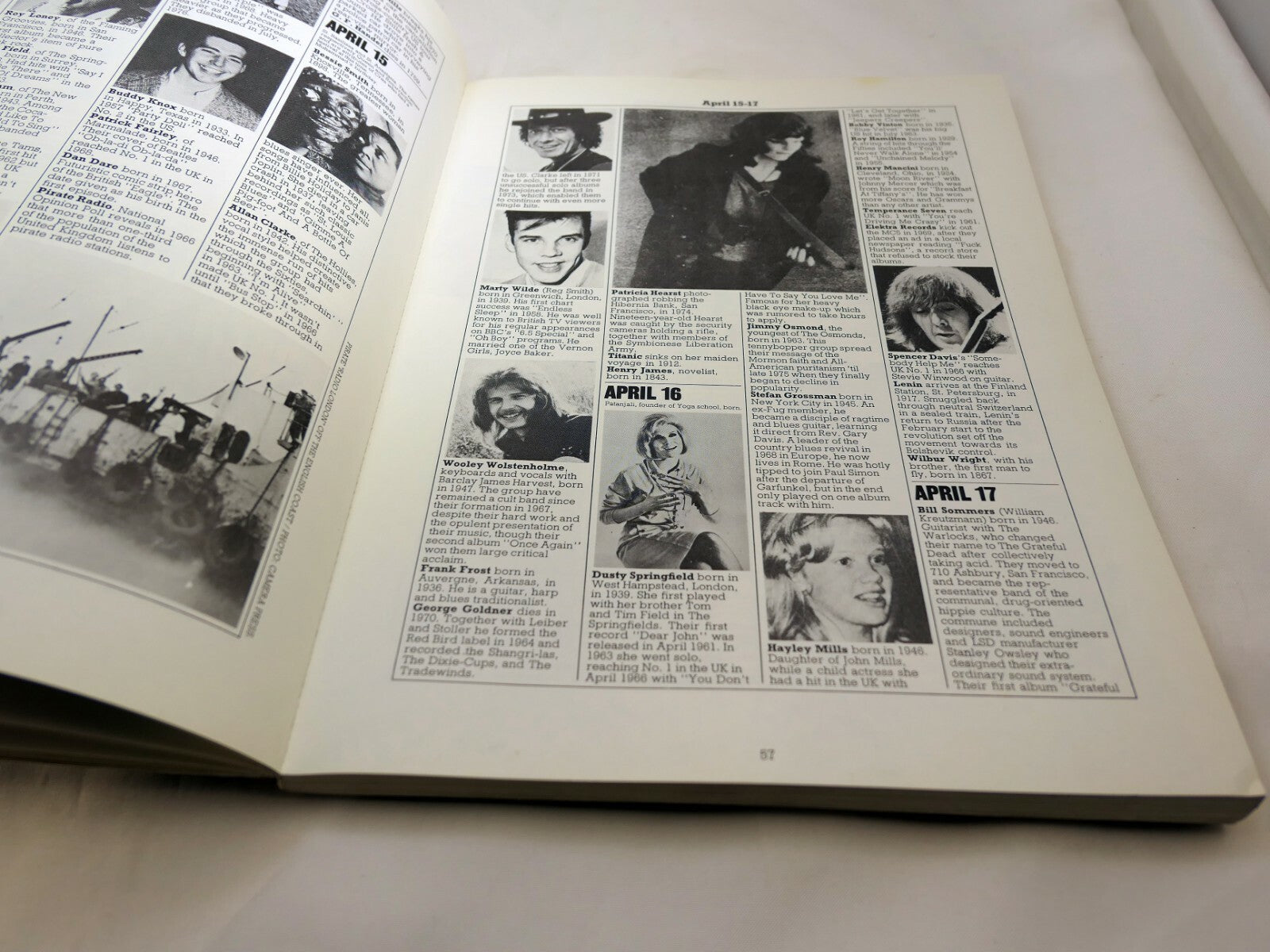 THE ILLUSTRATED ROCK ALMANAC by Pearce Marchbank & Barry Miles (1977)1st Edition