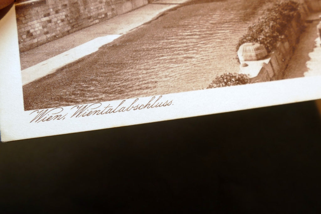Vienna Wientalabschluss Street Light Bridge postcard Austria 1928  - unposted