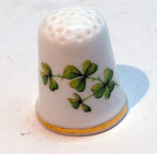 Countess Fine Bone China Floral Finger Ceramic Sewing Thimble Shamrock