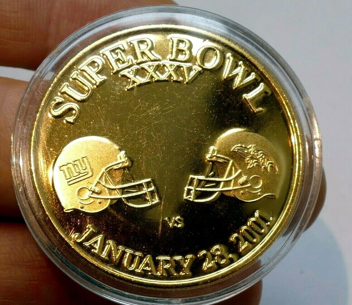 Super bowl xxxv token 2001 tampa florida giants vs ravens round