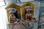 French Bulldog Puppy Dogs Solid Brass Bookends solid metal vintage 4X5"