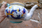 Splendor of Florence Floral Teapot Hand Painted 7” X 11” 7” Holds 5 Cups - Italy
