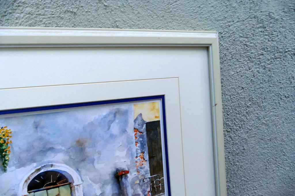 Steve Stento Watercolor "Alessandro" Italian Painting Print Venice Canal boat