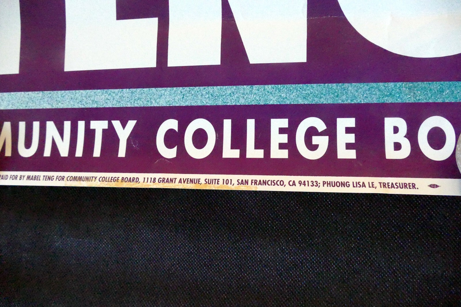 Mabel TENG Poster for Community College Board San Francisco Chinatown
