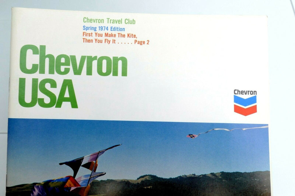 Spring 1974 chevron usa travel club magazine kite time, expo '74, path to yukon
