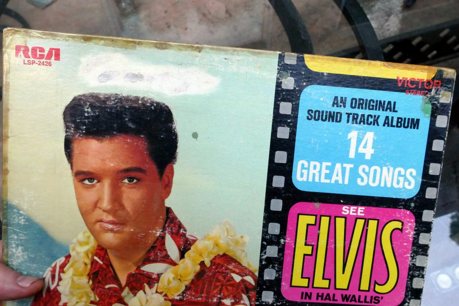 1976 Elvis Presley Blue Hawaii LSP-2426 RCA Soundtrack -  ALBUM ART COVER ONLY