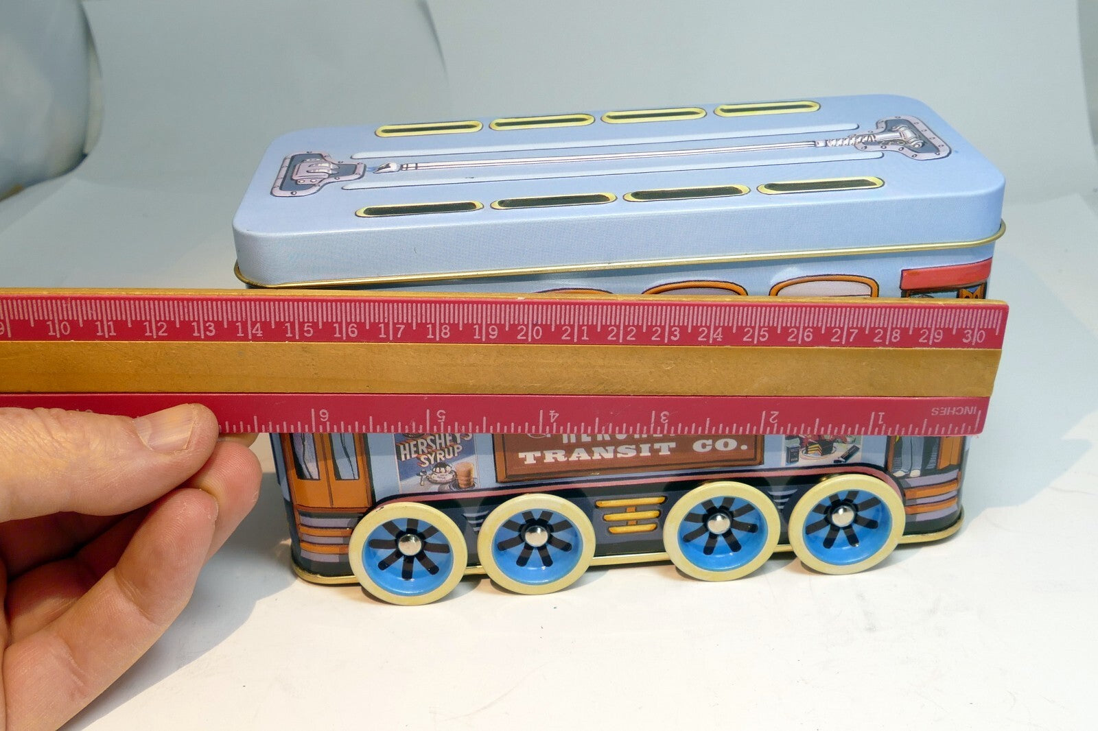 Hershey's Transit Co. Vehicle Series Canister #2  Trolley Tin Metal with Wheels