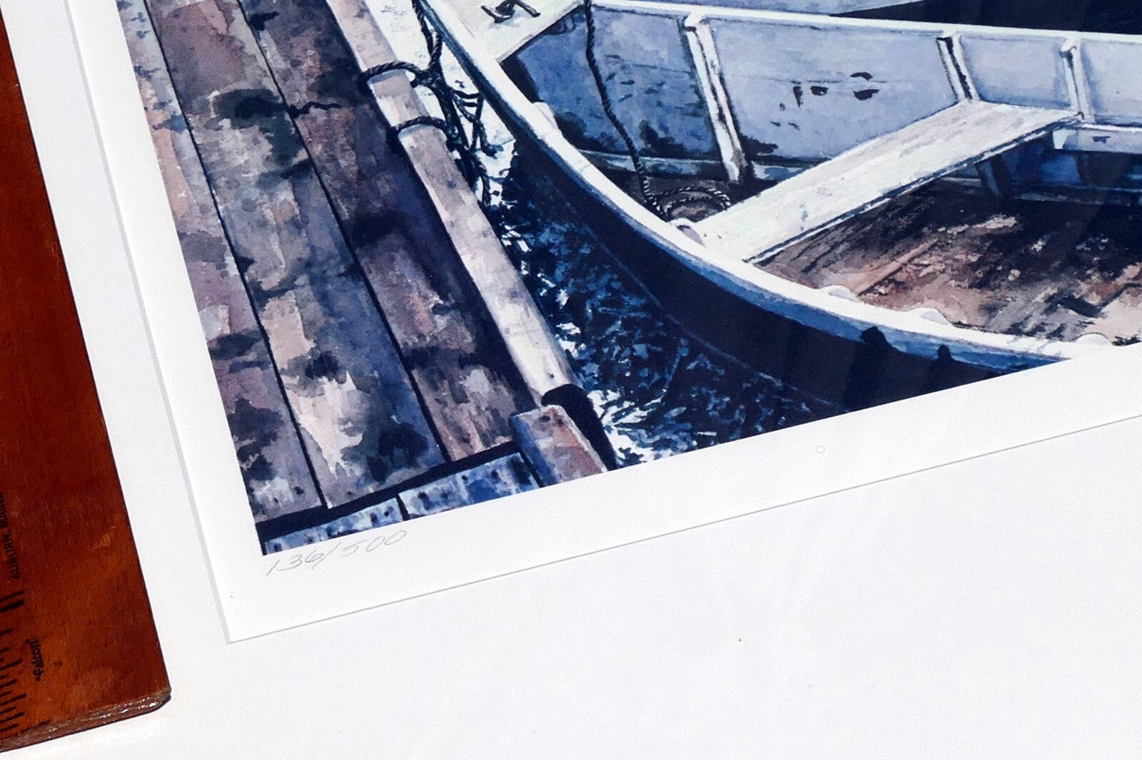 C. Gerrish Art Print 14X20"  Framed  w/ glass boats port harbor limited edition