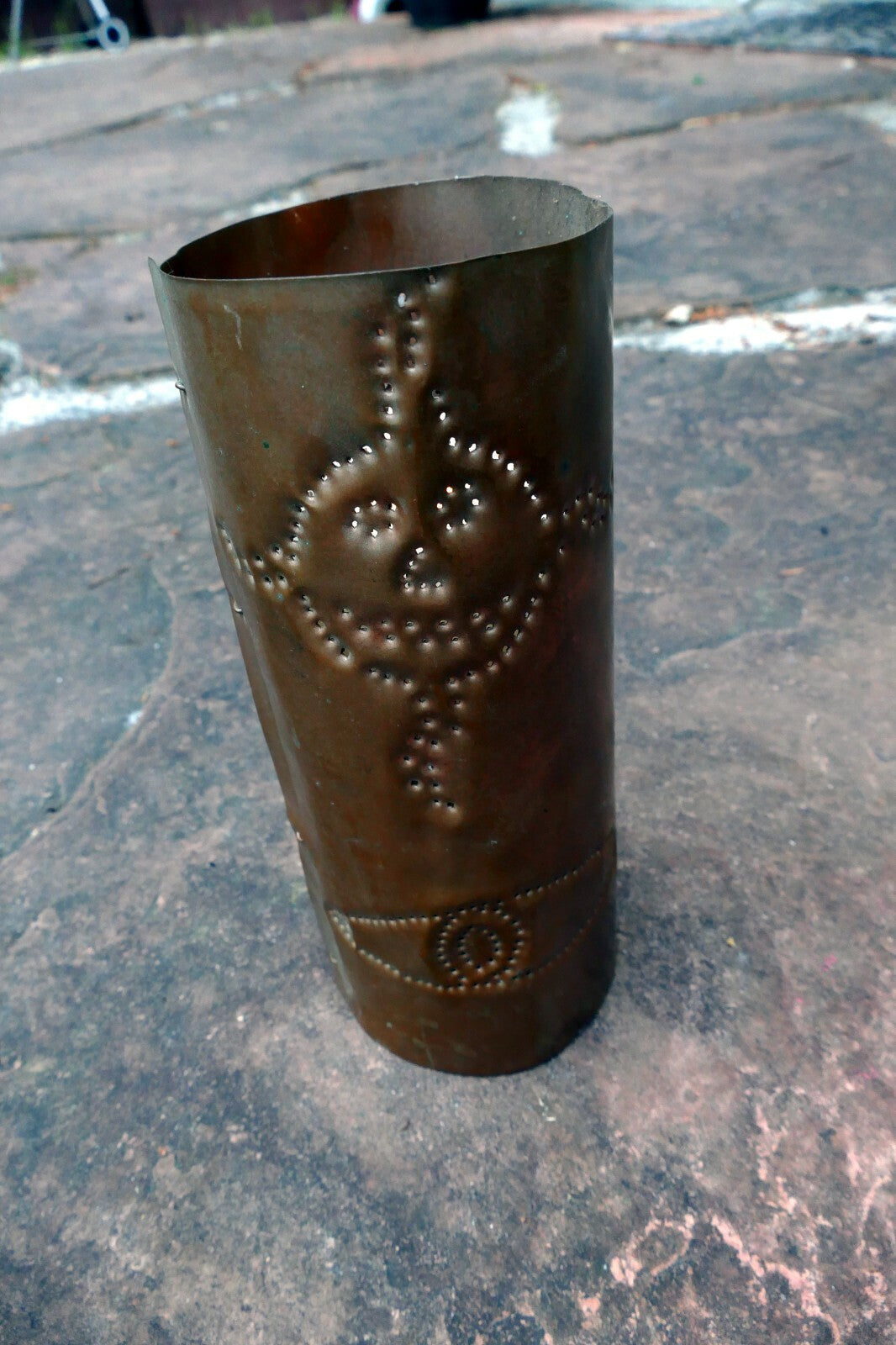 Bronze metal Cover Incense Burning Burner vintage Home made with stars eye moon