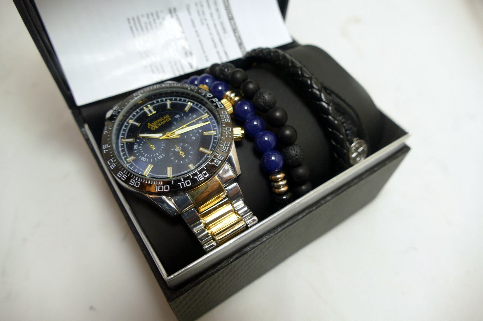American Exchange 9796 Tachymeter Quartz Men's Watch Sz. 8 1/4"