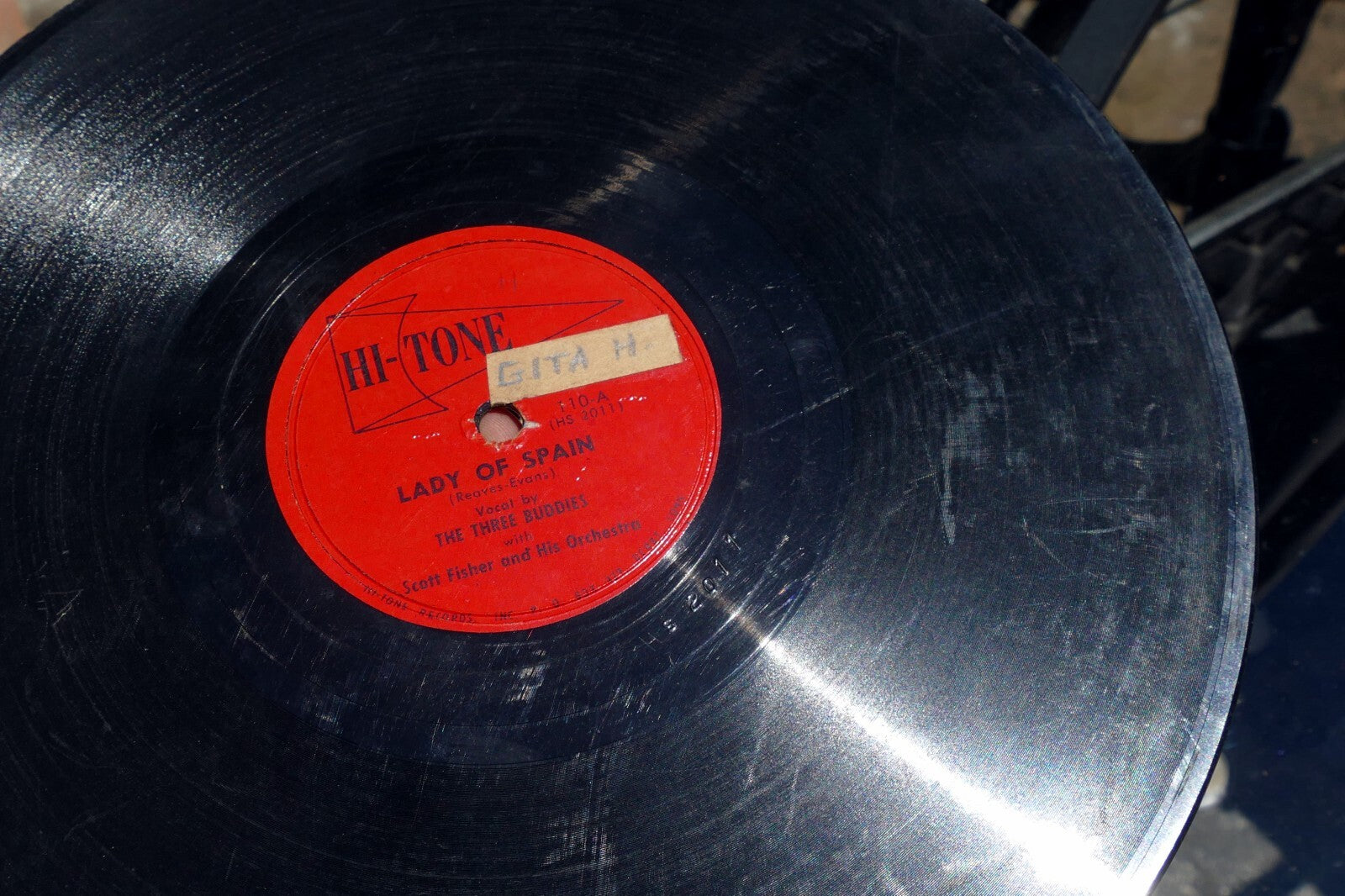 Jeffrey Clay 78rpm Single 10" Hi-Tone Records lade Spain I love you 1949