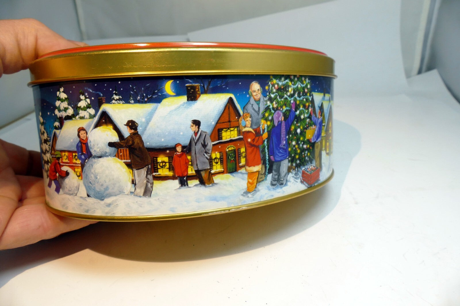 Werther's Original Candy Tin empty container  Christmas eve family snow winter