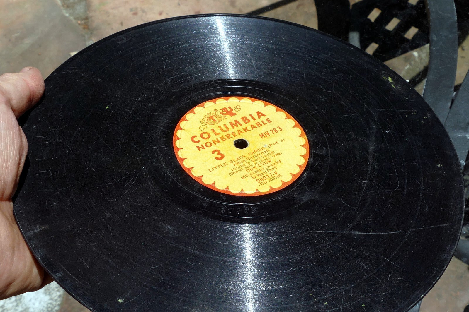 Little Sambo  Columbia Records mjv-28  78 rpm sides 2 and 3 90017-V
