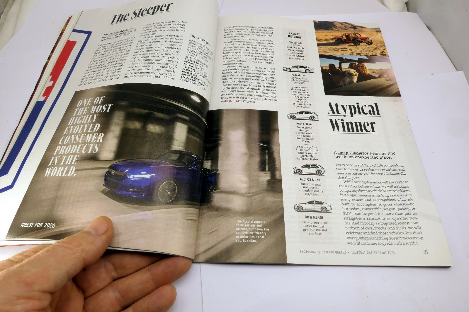 Car and Driver January 2020 magazine 10-Best Vehicles of the Year Jeep Corvette