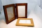 Lot of 2 Pack PICTURE FRAME SOLID WOOD Vertical w/ GLASS 6"x4" 3.4X5"