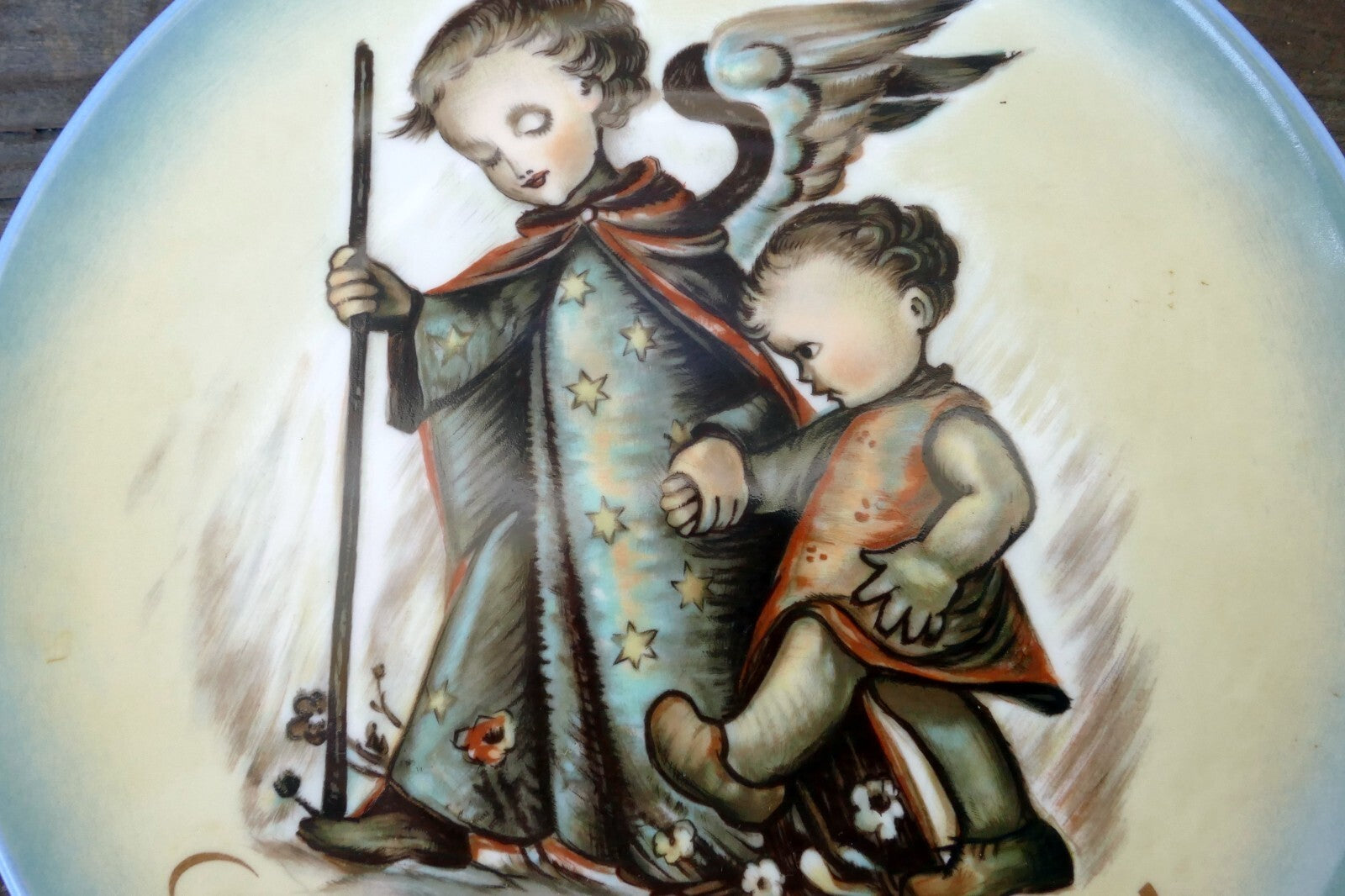 Sister berta hummel the guardian angel plate 1974 christmas