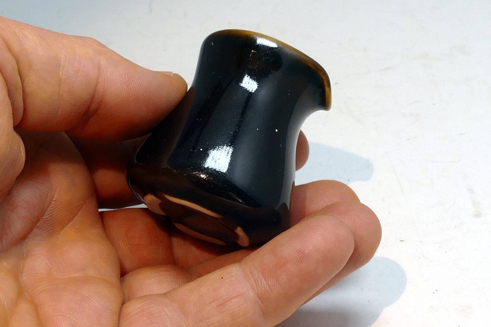Miniature 4cm tall brown Milk Creamer Pitcher